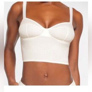 SKIMS Cotton Rib Picot Cami In Marble